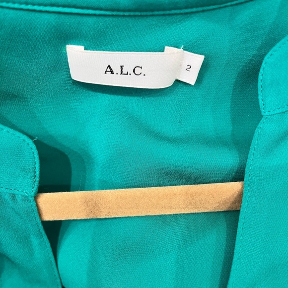 ALC Silk Blouse Long Sleeve Size 2 - Picture 2 of 5